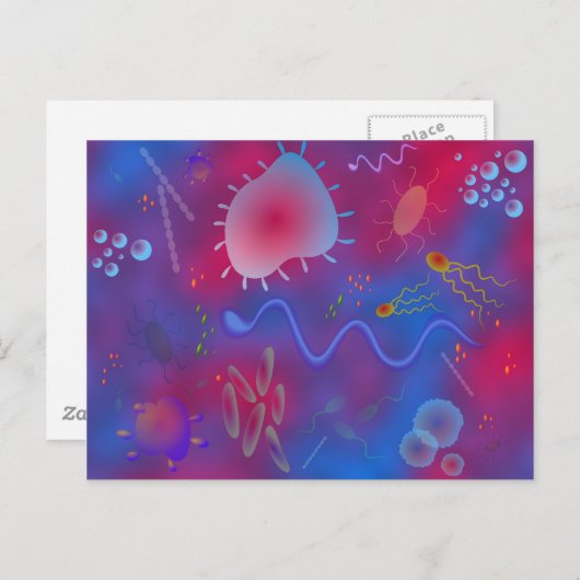 Bacteriën Briefkaart (Voorkant / Achterkant)