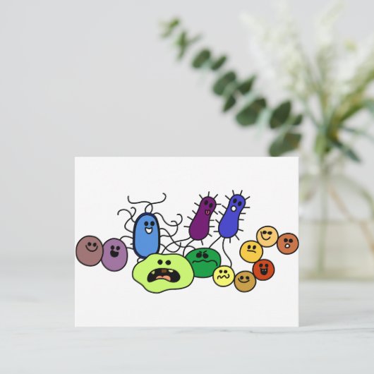 Bacteriën Briefkaart (Staand voorkant)