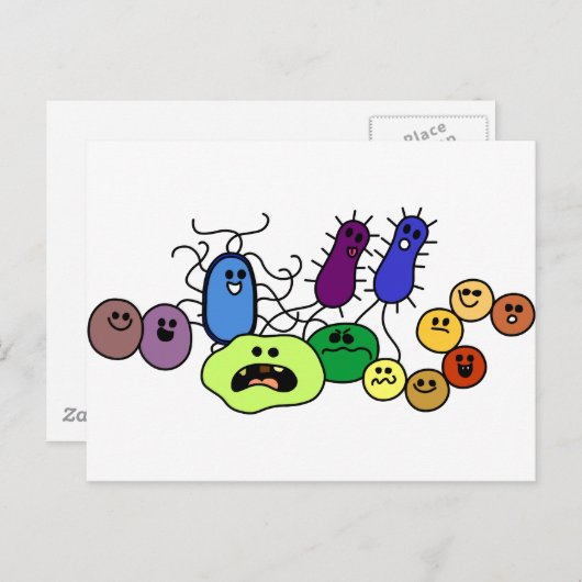 Bacteriën Briefkaart (Voorkant / Achterkant)