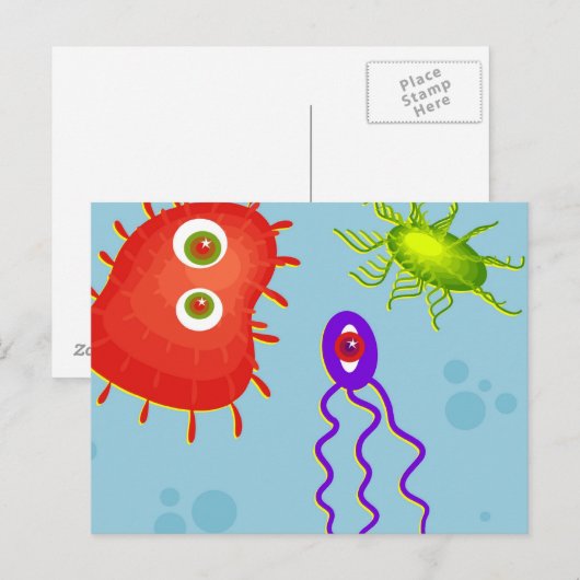 Bacteriën Briefkaart (Voorkant / Achterkant)