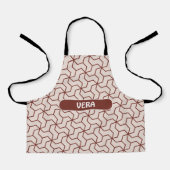 Bacteriën Chocolade Crème Minimale Patroon Schort (Voorkant)