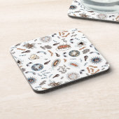 Bacteriën en viruspatroonpatronen bier onderzetter (Linkerzijde)