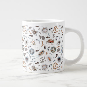 Bacteriën en viruspatroonpatronen grote koffiekop