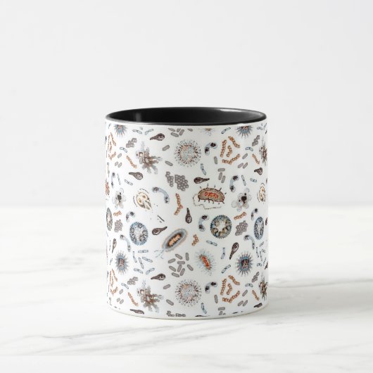 Bacteriën en viruspatroonpatronen mok (Midden)