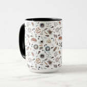 Bacteriën en viruspatroonpatronen mok (Voorkant links)