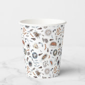 Bacteriën en viruspatroonpatronen papieren bekers (Achterkant)