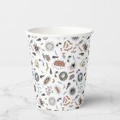 Bacteriën en viruspatroonpatronen papieren bekers (Voorkant)