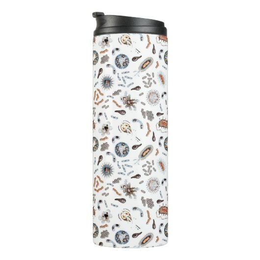 Bacteriën en viruspatroonpatronen thermosbeker (Geroteerd rechts)