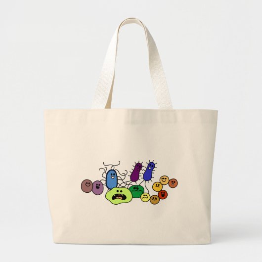 Bacteriën Grote Tote Bag (Voorkant)