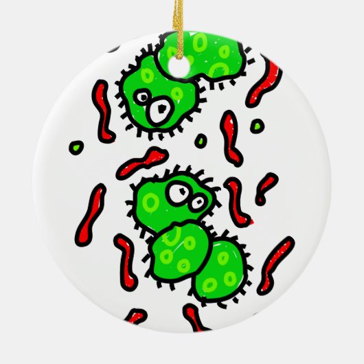 Bacteriën Keramisch Ornament (Achterkant)