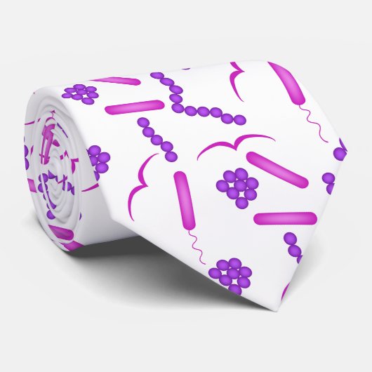 bacteriën onder de microscoop stropdas (Opgerold)