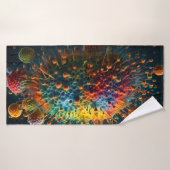 Bacteriën onder microscoop badhanddoek (Badhanddoek)