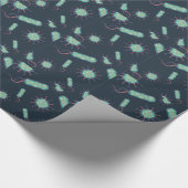 Bacteriën onder microscoop cadeaupapier (Hoek)