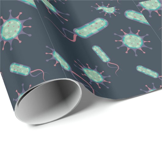 Bacteriën onder microscoop cadeaupapier (Rol Hoek)