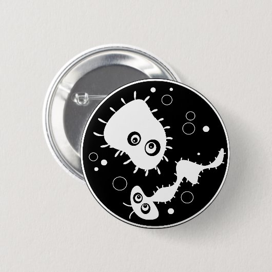 Bacteriën Ronde Button 5,7 Cm (Voorkant /achterkant)