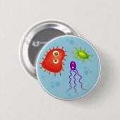 Bacteriën Ronde Button 5,7 Cm (Voorkant /achterkant)