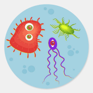 Bacteriën Ronde Sticker