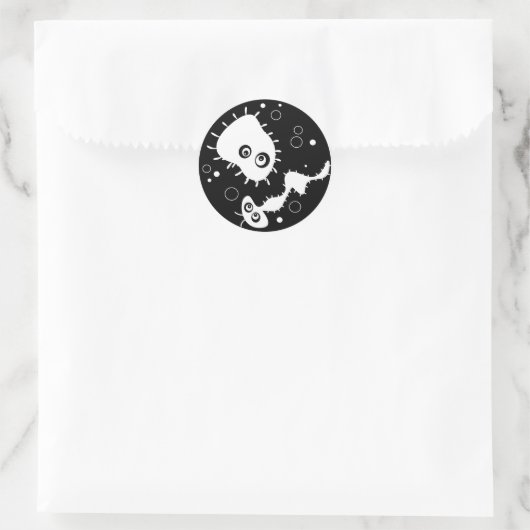 Bacteriën Ronde Sticker (Tas)