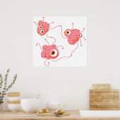Bacteriesfamilie Poster (Keuken)