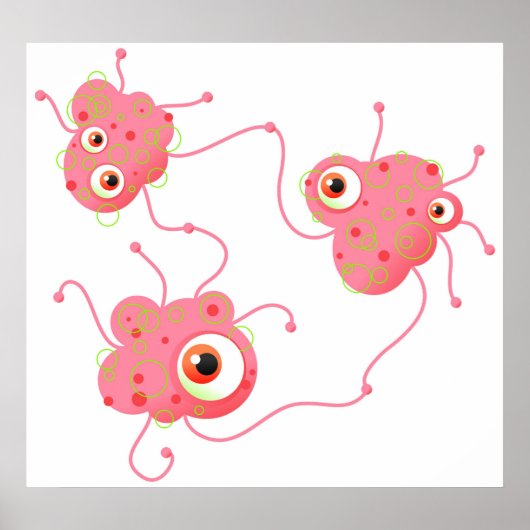 Bacteriesfamilie Poster (Voorkant)