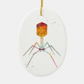 Bacteriofaag Keramisch Ornament (Voorkant)