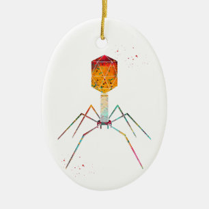 Bacteriofaag Keramisch Ornament