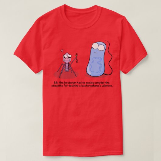 Bacteriofaag Valentijn T-shirt (Design voorkant)