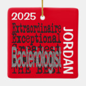 Bacterioloog buitengewoon DOUANE Keramisch Ornament (Achterkant)