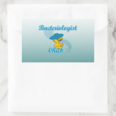 Bacterioloog Chick #3 Rechthoekige Sticker (Tas)
