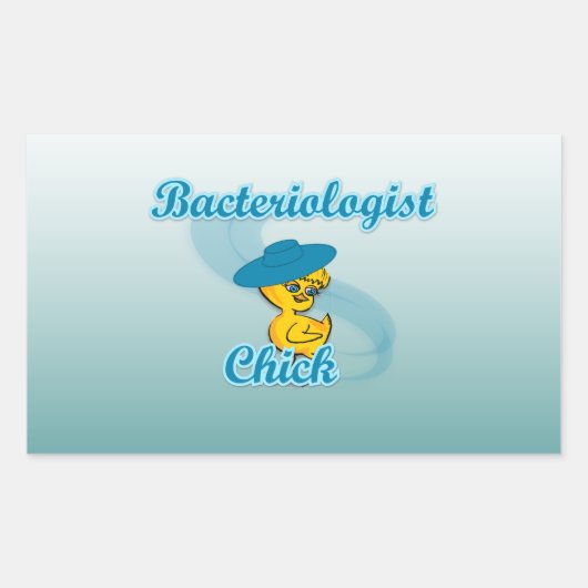 Bacterioloog Chick #3 Rechthoekige Sticker (Voorkant)