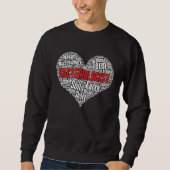 Bacterioloog Heart Shape Word Cloud Trui (Voorkant)