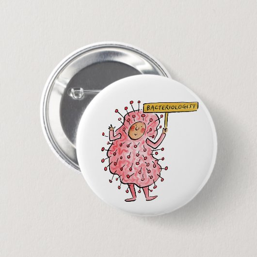 Bacterioloog Ronde Button 5,7 Cm (Voorkant /achterkant)