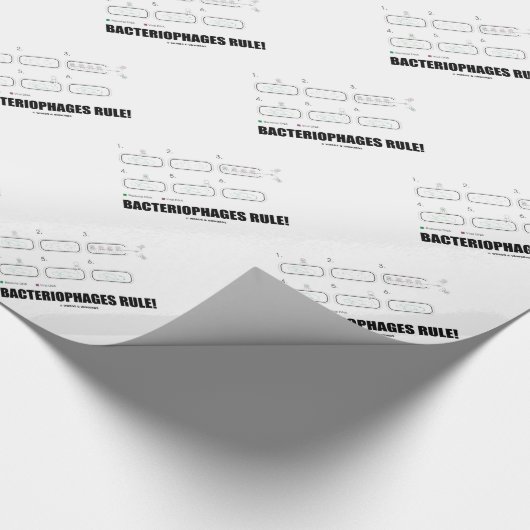 Bacteriophages Rule! (Bacteria-virus-DNA) Cadeaupapier (Hoek)