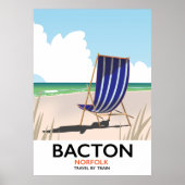 Bacton norfolk strand poster (Voorkant)