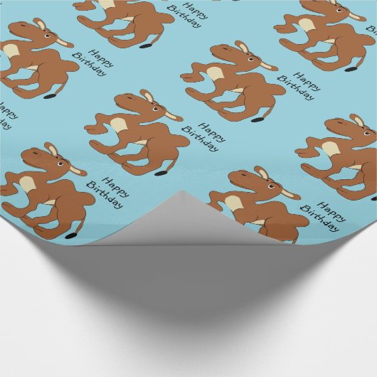 Bactrian Camel Any Background Colour Birthday Cadeaupapier (Hoek)