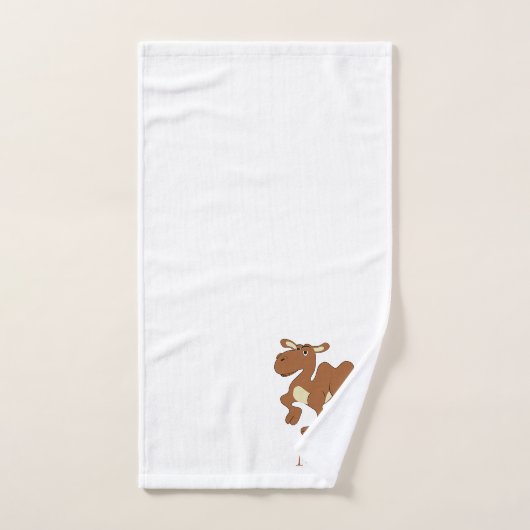 Bactrian Camel Design Monogrammed Bad Handdoek (Handdoek)