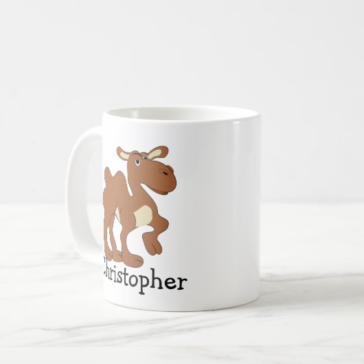 Bactrian Camel Design Personalised Koffiemok (Voorkant links)