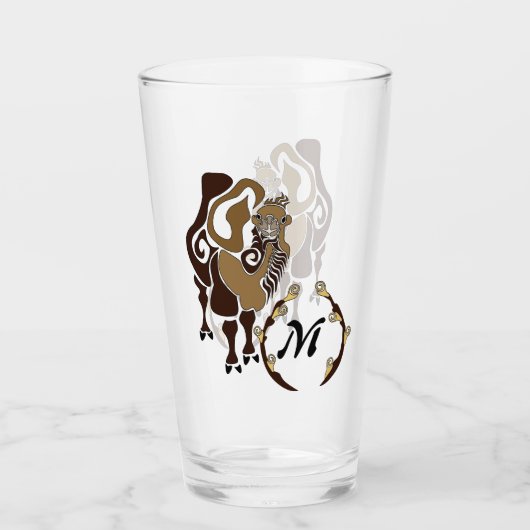 Bactrian Camel Monogram Glas (Voorkant)