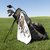 Bactrian Camel Monogram Golfhanddoek (Groen)