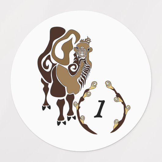 Bactrian Camel Monogram Labels (Design 1)