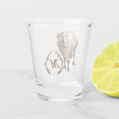 Bactrian Camel Monogram Shot Glas (Achterkant)