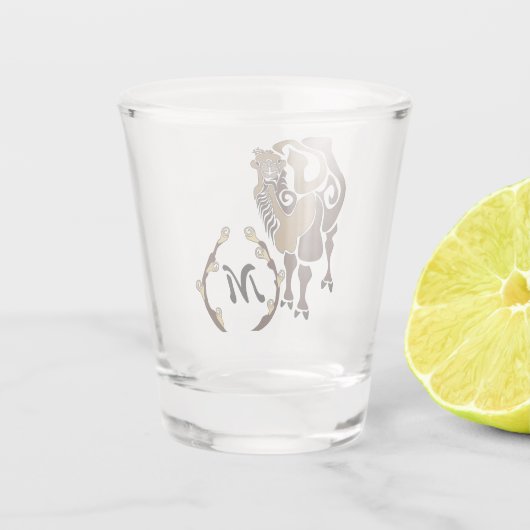 Bactrian Camel Monogram Shot Glas (Achterkant)