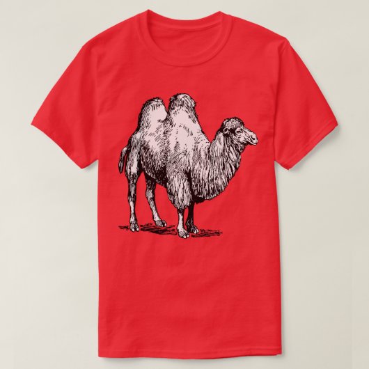 Bactrian Camel Style Illustratie T-shirt (Design voorkant)