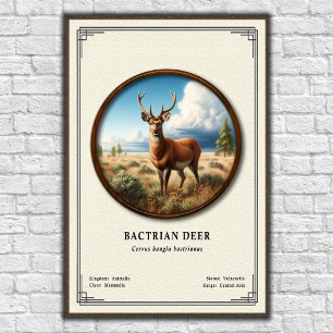 Bactrische Hert Zoologie Serie Poster