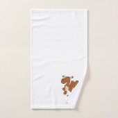 Bactrische Kameel Design met Monogram Bad Handdoek (Handdoek)