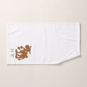 Bactrische Kameel Design met Monogram Bad Handdoek (Handdoek)