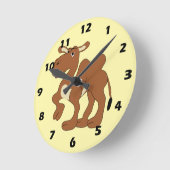 Bactrische Kameel Design Ronde Klok (Hoek)