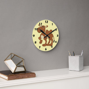 Bactrische Kameel Design Ronde Klok