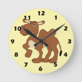 Bactrische Kameel Design Ronde Klok (Voorkant)