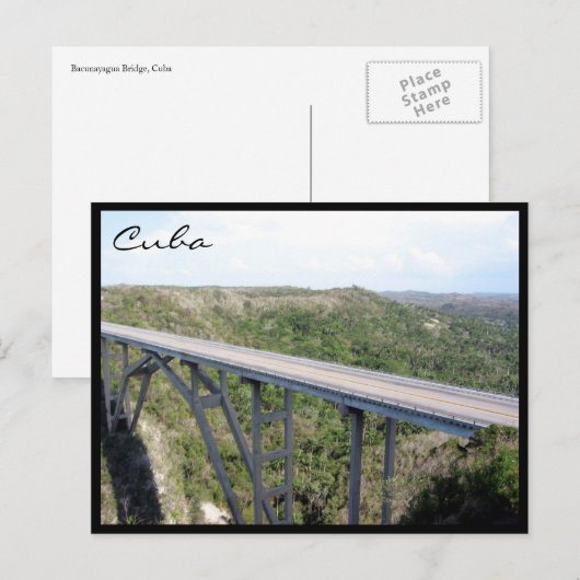 bacunayagua bridge briefkaart (Voorkant / Achterkant)